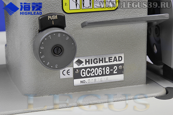 Швейная машина HIGHLEAD GC20618-2 ( 9,5 8,0 ) двухигольная без отключения игл тройное продвижение для тяжелых материалов и кожи, нитка 20ка max