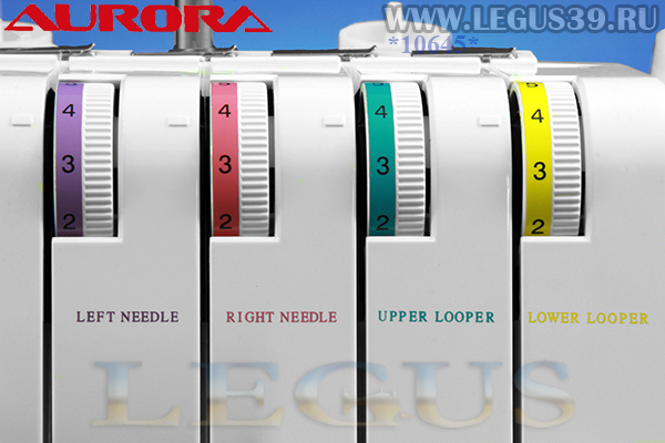 2,3,4 ниточный оверлок Aurora 700D легко справляется, как с тонким шифоном, так и со сложными многослойными джинсовыми композициями.