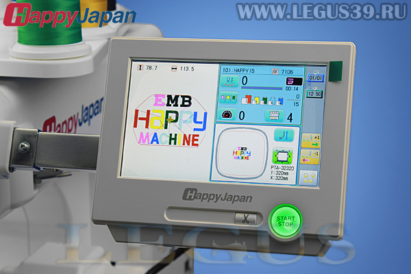 Вышивальная машина Happy HCH-701-30 с цветным сенсорным дисплеем, поле вышивки 285 x 290 мм