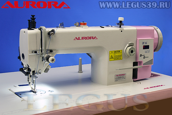 Промышленная прямострочная швейная машина Aurora A-0302D-CX-L с максимальным шагом стежка 12 мм с шагающей лапкой