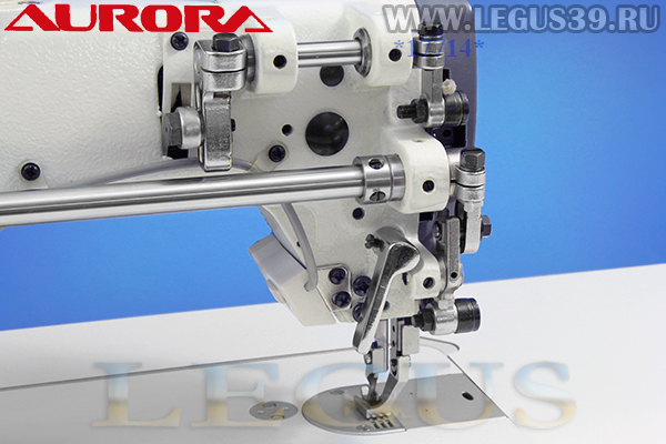Швейная машина AURORA A-0302-D-E 8мм art. 287020 с шагающей лапкой и увеличенным челноком для шитья тяжелых материалов, двойное продвижение