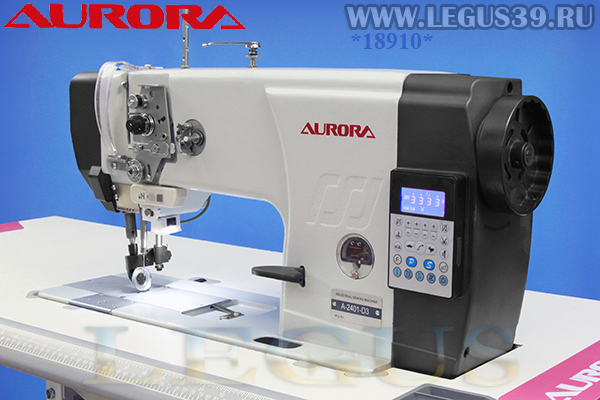 Швейная машина AURORA A-2401-D3 с верхней и нижней роликовой подачей и игольным продвижением для пошива кожи и тяжелых материалов. Аналог PFAFF 441.