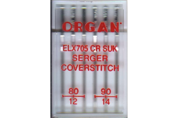 ELx705 SUK CR для распошивалки № 80(3),90(3) Organ 6шт.*18529* art. 5487000 EL x 705 Chromium Иглы швейные
