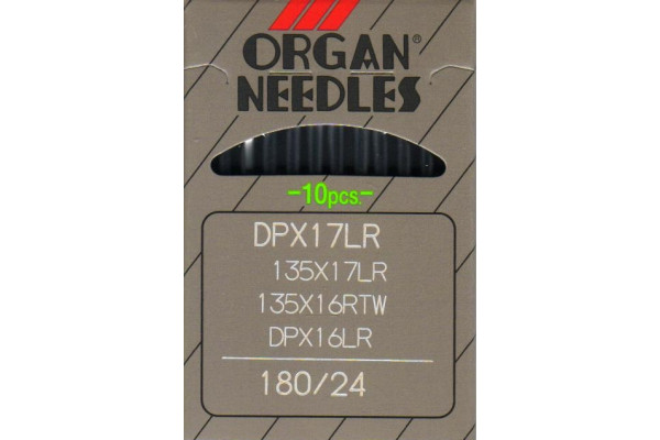 DPx16LR   №180  Organ  Иглы швейные   *19519* DPx17LR/135x17LR/135x16RTW
