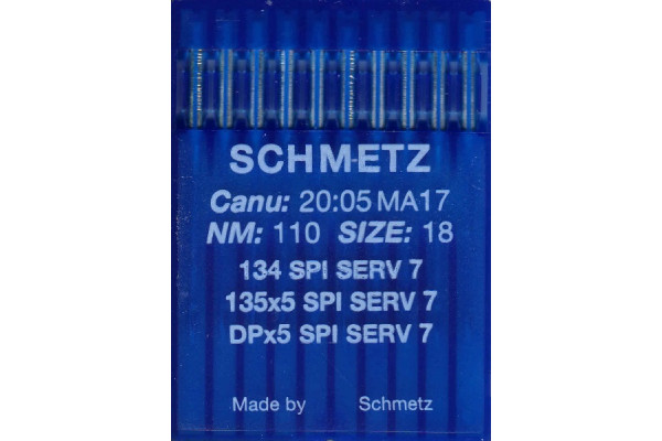 134SPI SERV7 №110  Schmetz canu:20:05MA17 Иглы швейные *20455*