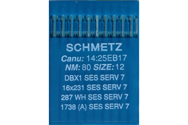 1738SES SERV7  № 80  Schmetz canu:14:25 EB17 Иглы швейные *06966*
