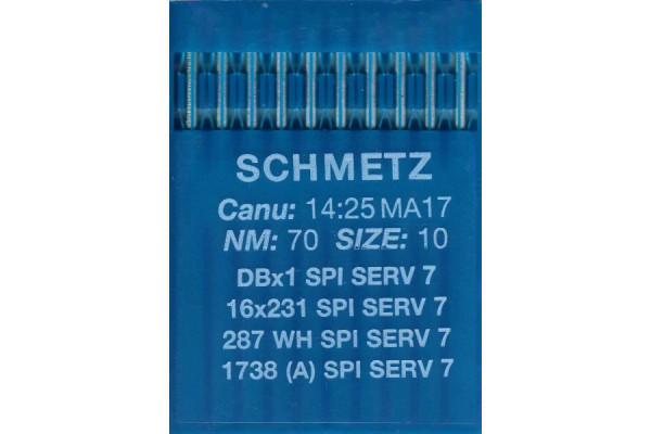 1738SPI SERV7 № 70  Schmetz canu:14:25.МА17 Иглы швейные *11904*