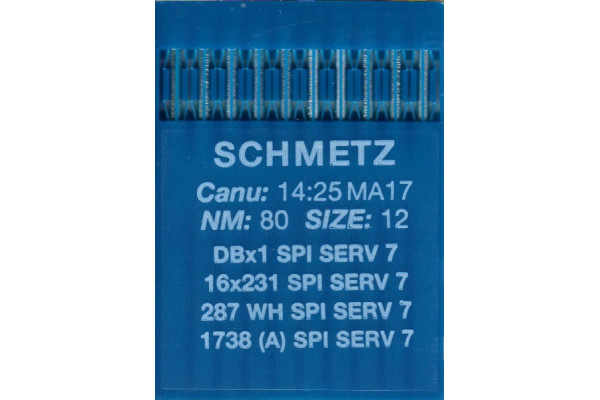 1738SPI SERV7 № 80  Schmetz canu:14:25.МА17 Иглы швейные *11905*