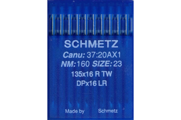 DPx16LR   №160  Schmetz canu:37:20 AX1 Иглы швейные *01413* правостороннее остриё для кожи +++++