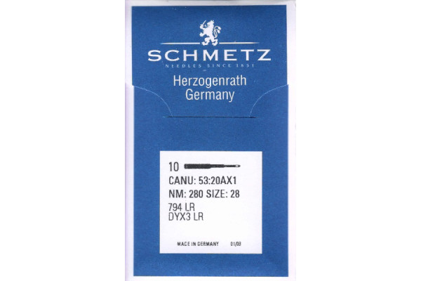 DYx3 LR (794 LR) №280 Schmetz canu:53:20.AX1 Иглы швейные *20486*