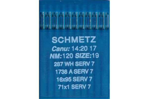 1738 (287WH) SERV7 № 120  Schmetz canu:14:20 17 Иглы швейные *02883*