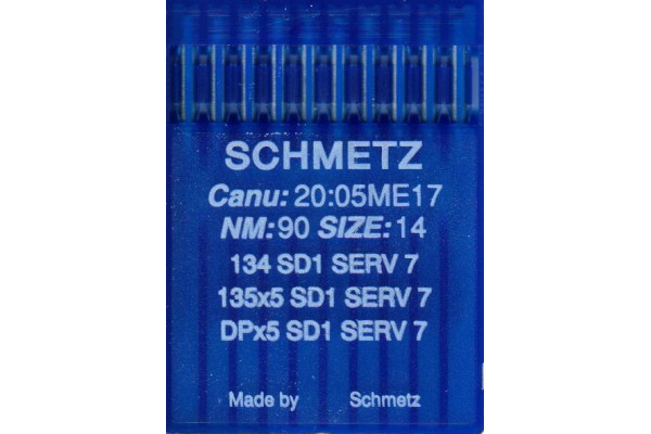 134SD1 SERV7 № 90  Schmetz canu:20:05ME17 Иглы швейные *19665*