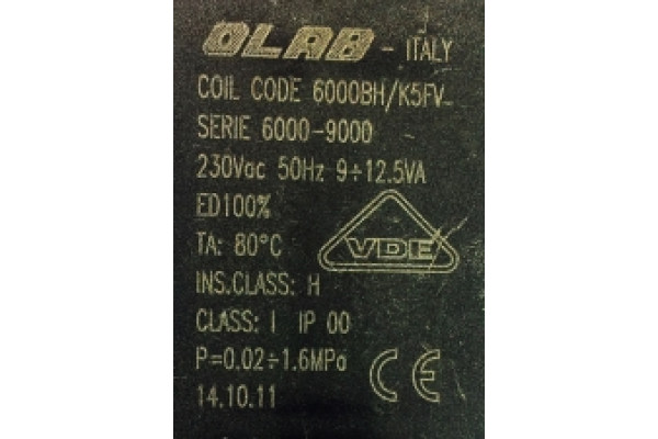 Электрозатвор с клапаном   OLAB 230V,50Hz SILTER-LELIT PS20-21 CD 372/6000  CD372/600 *07666* (97г)