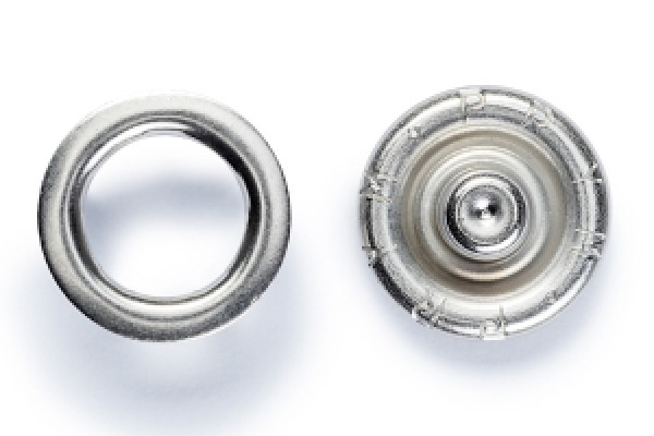 Кнопки Джерси Prym 10 мм 10шт (латунь) зубчатое кольцо, цвет белый 390111 *17099* предназначены для легких тканей, трикотажа