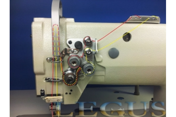 Швейная машина HIGHLEAD GC20618-2 *04143* ( 8,0 ) двухигольная без отключения игл тройное продвижение для тяжелых материалов и кожи, нитка 20ка max