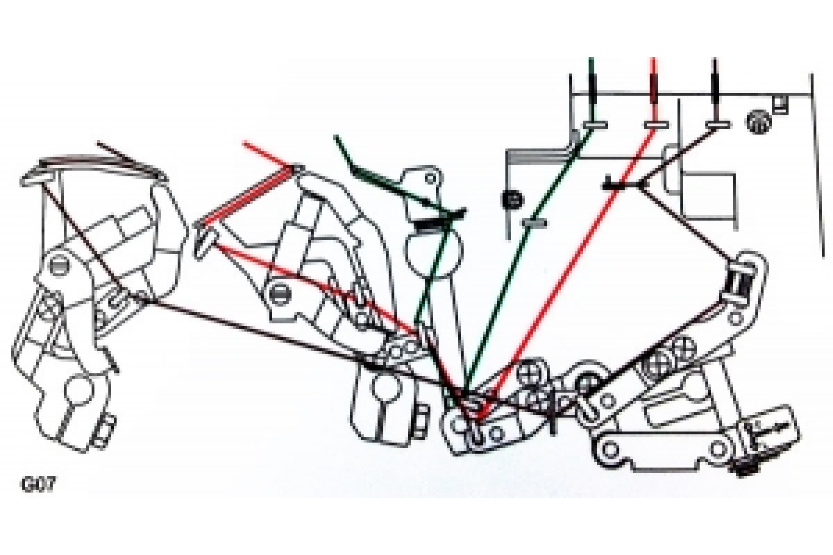 Заправить оверлок китайский трехниточный. Заправка оверлока gn1-1. Схема заправки нити оверлок gn1. Схема заправки оверлока Крош -1. Схема заправки 3 ниточного оверлока.