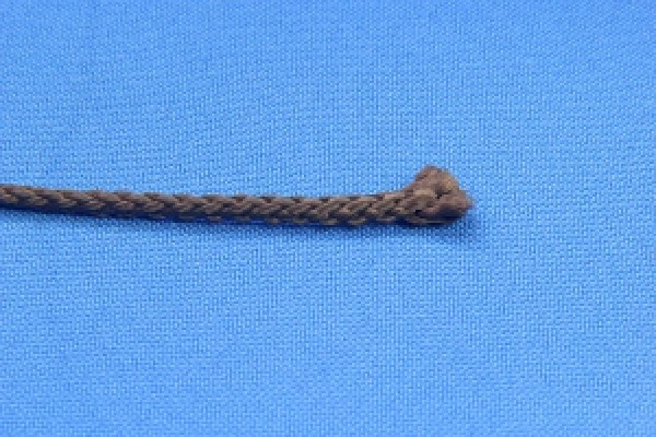 Шнур плетеный коричневый 2 мм   *11013* 1 метр