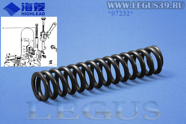1151 Presser bar lifter spring HIGHLEAD YXP-18 Пружина 50*11,3*1,8 3,5 мм между витками *07232*