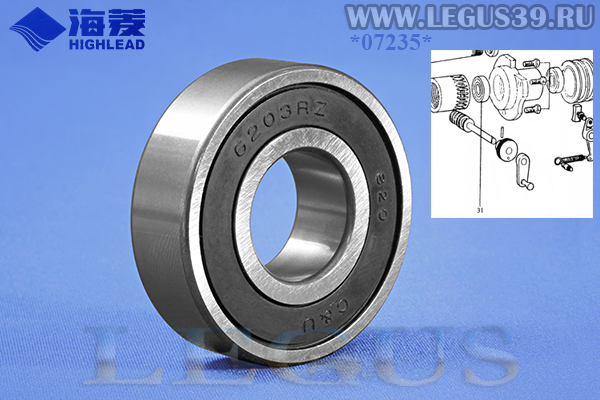 6203Z pulley shaft bearings HIGHLEAD YXP-18 *07235* подшипник