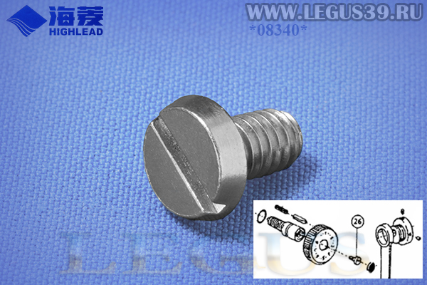 Винт для регулятора шага стежка HA109F0673 для HIGHLEAD GС0318-1,GС0360-1,GC0618-1,GC0388,GC0518-B,H *08340* Screw for Dial