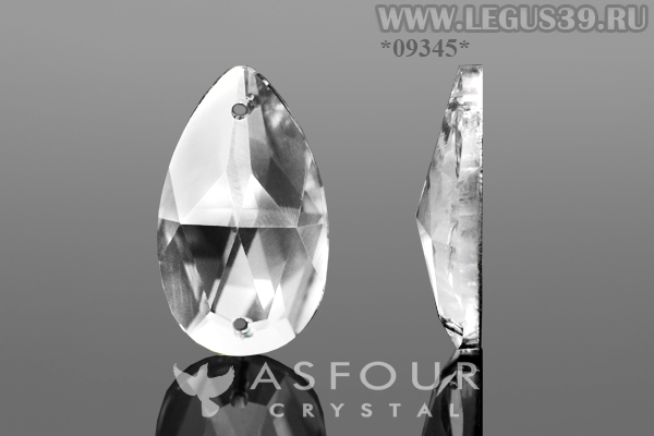 Стразы пришивные пендлогью 28х16 (1шт) Asfour Crystal арт.6883 2 отверстия *09345*
