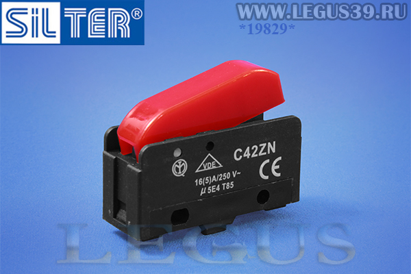 Микровыключатель SILTER C42ZN для парового утюга с красной клавишей *19829* Quality Assurance Iron Switch