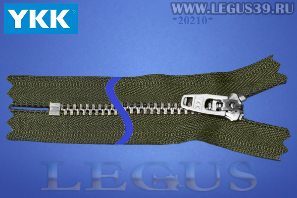 Молния мет. неразъемная джинсовая YKK анти-никель тип 3 18см. #078 хаки# -?- *20210*