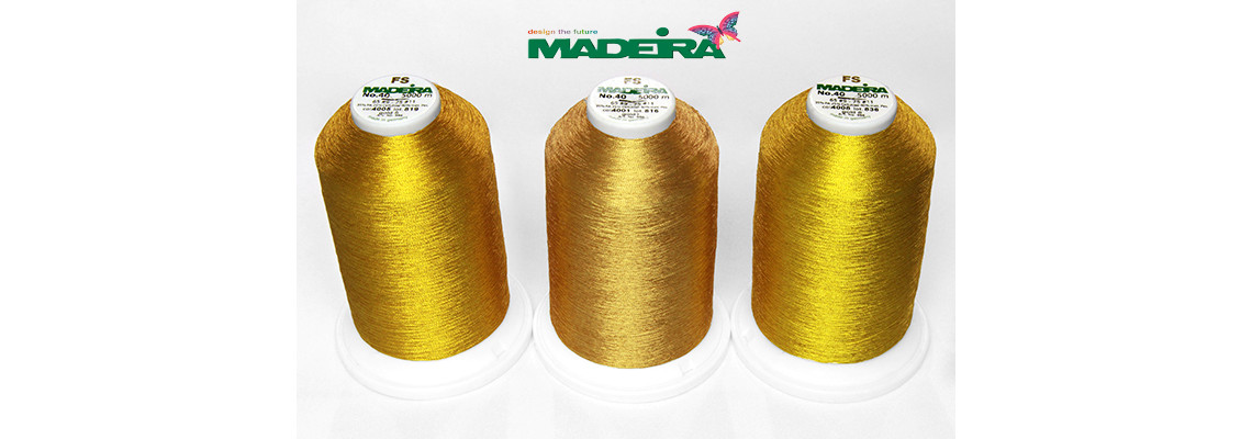С 19 июля по 8 августа действует скидка на металлизированные нитки Madeira FS для машинной вышивки No40 5000м