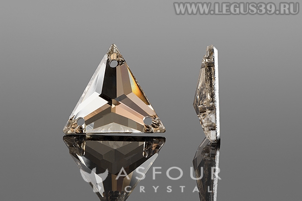 Стразы пришивные треугольник с 3 отв. 18мм (1x96шт) Asfour *13779* Light Silk арт.603