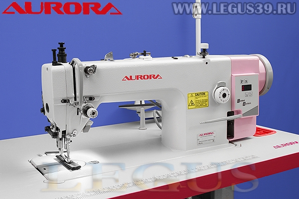 Швейная машина AURORA A-0302-D-CX 8мм *16190* с шагающей лапкой и увеличенным челноком для шитья тяжелых материалов толстой нитью, двойное продвижение