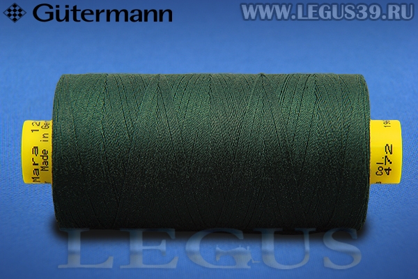 Нитки Gutermann (Гутерман) Mara 120 1000м #472 зеленый темный с чернотой# *16335* (33г)