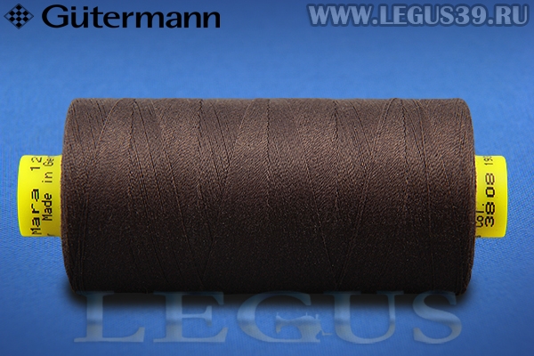 Нитки Gutermann (Гутерман) Mara 120 1000м #3808 коричневый серый темный чернильный# *16369* (33г)