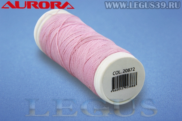 Нитки Aurora Cotton 50/3, 180м #20872 розовый# *16594* хлопковые вощеные для ручного и машинного шитья и стежки (11г)