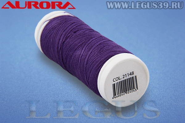 Нитки Aurora Cotton 50/3, 180м #21148 фиолетовый# *16613* хлопковые вощеные для ручного и машинного шитья и стежки (11г)