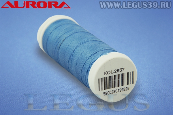 Нитки Aurora Tytan 60E, 120м #2657 голубой# *16663* швейные высокопрочные (11г)