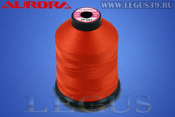 Нитки Aurora для вышивки и стёжки 120 d/2 1000м. #PF1051 красный# *16833* (35г)