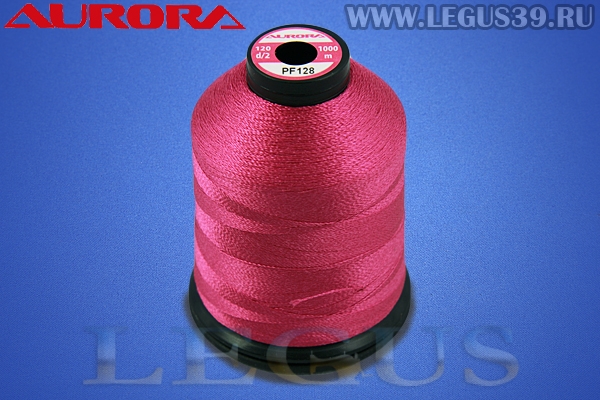 Нитки Aurora для вышивки и стёжки 120 d/2 1000м. #PF128 розовый темный малиновый# *16838* (35г)