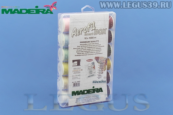 Нитки Madeira Набор 8063 Aerofil smart BOX №120 (18шт*1000м) *17041* (885г)