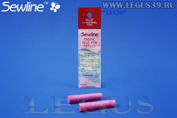 Набор сменных клеевых стержней Sewline FAB50021 для водорастворимого клея, цвет розовый, 2шт *18120*