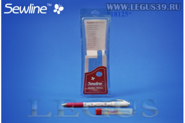 Карандаш автоматический для ткани Sewline FAB50037 с 6 запасными грифелями 0,9мм белого цвета *18125* (??г)