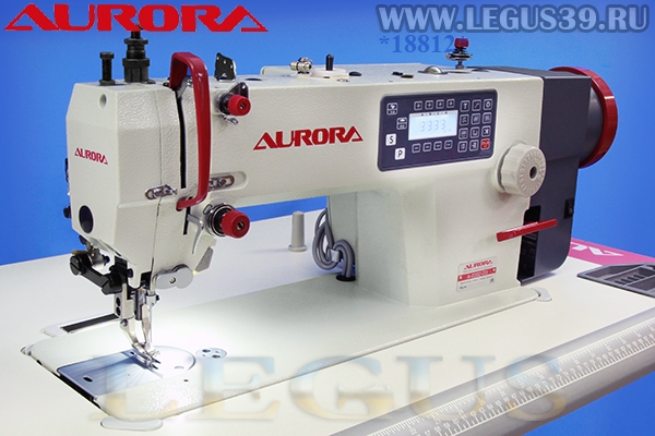 Швейная машина AURORA A-0302-D3 *18812* с шагающей лапкой, с двойным продвижением, автоматической обрезкой и закрепкой нити, автоматическим подъемом лапки и увеличенным челноком для тяжелых материалов. Длина стежка 8 мм. арт.121415