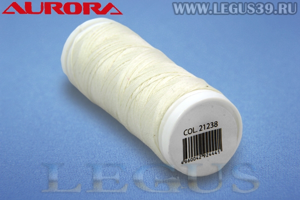 Нитки Aurora Cotton 50/3, 180м #21238 молочный# *16624* хлопковые вощеные для ручного и машинного шитья и стежки (11г)