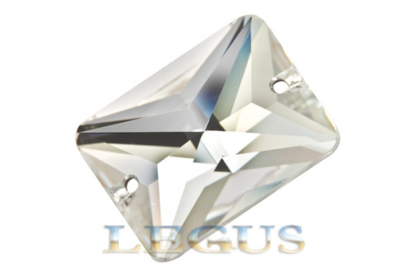 Стразы пришивные прямоугольник с 2 отв. 18мм (1шт) Asfour Crystal арт.606 *09507*