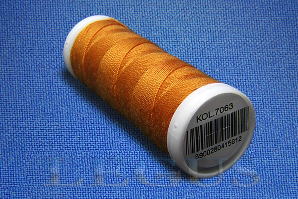 Нитки Aurora Talia 30, 70 метров, цвет #7063 оранжевый# *07515* для джинсов (11г)