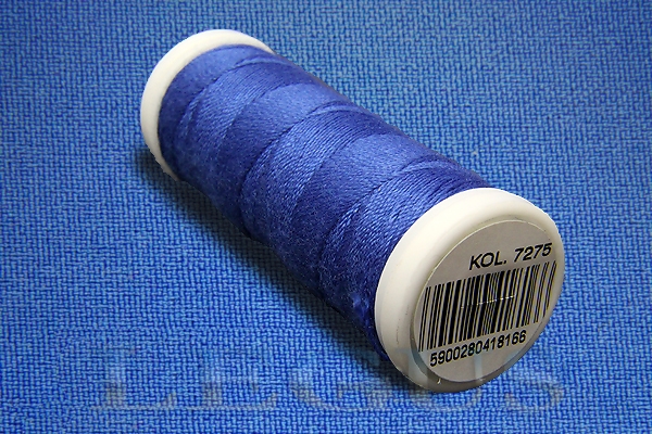 Нитки Aurora Talia 30, 70 метров, цвет #7275 синий# *07516* для джинсов (11г)