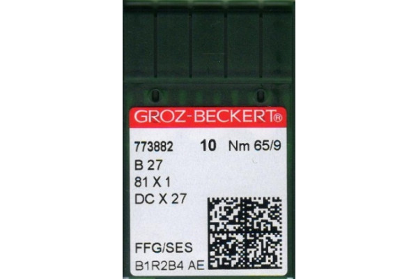 Bx27SES   № 65  GB FFG, иглы для промышленного оверлока *03980*