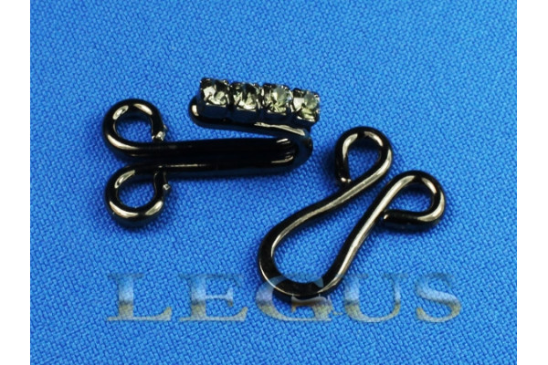 Шубные крючки Анверс SWAROVSKI black diamond черный брилиант *10480*