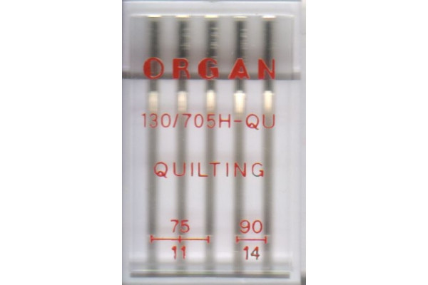 130/705H Иглы швейные для Квилтинга № 75(3),90(2) Organ 5шт. art. 5430000  QUILTING  for: machine quilting  *10528*