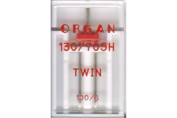 130/705H двойная швейная игла №100/6 Organ для джинсов art. 5102055 TWIN *08945*