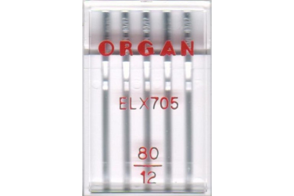 ELx705 для распошивалки № 80  Organ 5шт.  *14058* art. 5486080  EL x 705 Chromium Иглы швейные